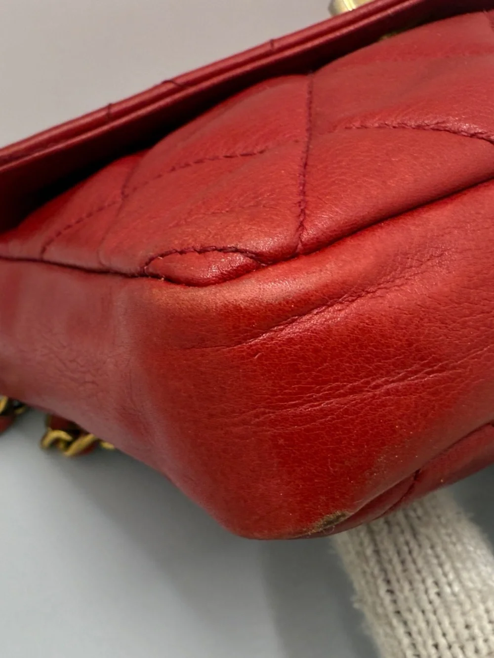 POSH CHANEL RED BUM/FANNY-BELT BAG HANDBAG! (RARE)